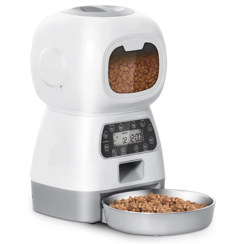 Alimentador Automático de 3,5L, Alimentador Programável para Cães e Gatos Pequenos, Dispensador de Ração para Animais de Estimação, Tigela Programável, Suprimentos para Pets.