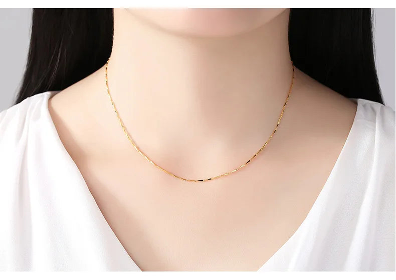 Colar Feminino Hoyon Puro 14k Banhado a Ouro – Joia Elegante e Sofisticada para o Pescoço