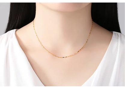 Colar Feminino Hoyon Puro 14k Banhado a Ouro – Joia Elegante e Sofisticada para o Pescoço