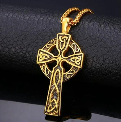 Colar Criativo com Pingente de Cruz de Jesus Cristo – Design Religioso Simples e Elegante para Homens e Mulheres