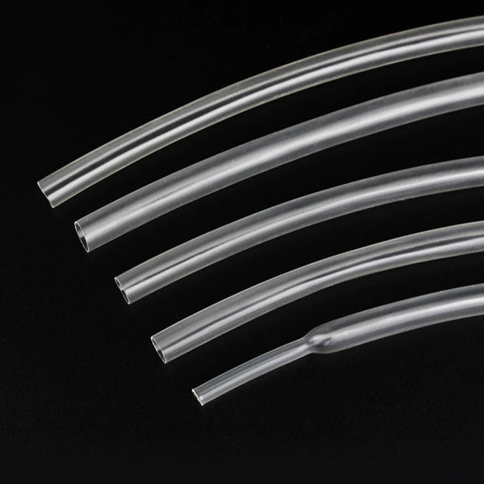 Tubo termo retrátil transparente, diâmetro 22mm - 60mm, 1 metro