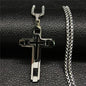 Cruz de Aço Inoxidável – Gargantilha Colar para Homem Banhada a Ouro – Joias Masculinas com Corrente Estilosa (Modelo N1173S02)