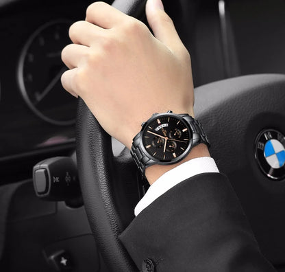Relógio Masculino Nibosi de Luxo - Marca Superior, Estilo Militar com Movimento Quartzo