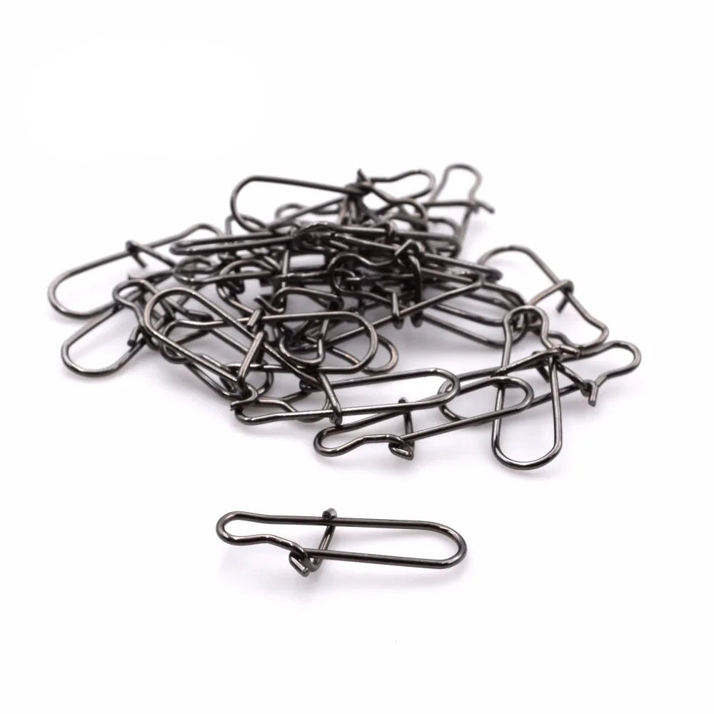 Snap de pesca feito de aço inoxidável, tamanho 9mm, 11mm e 13mm - pacote com 100 pçs