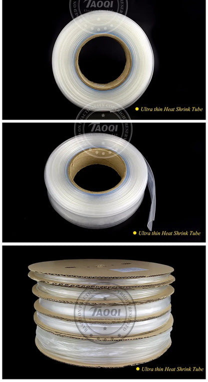 Tubo termo retrátil transparente, diâmetro 22mm - 60mm, 1 metro