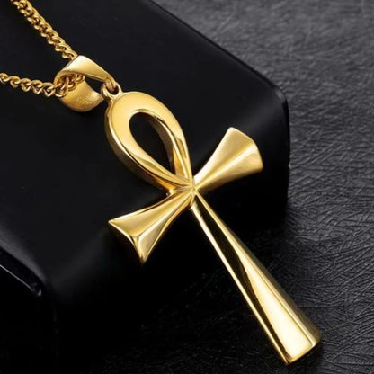 Colar Criativo com Pingente de Cruz de Jesus Cristo – Design Religioso Simples e Elegante para Homens e Mulheres