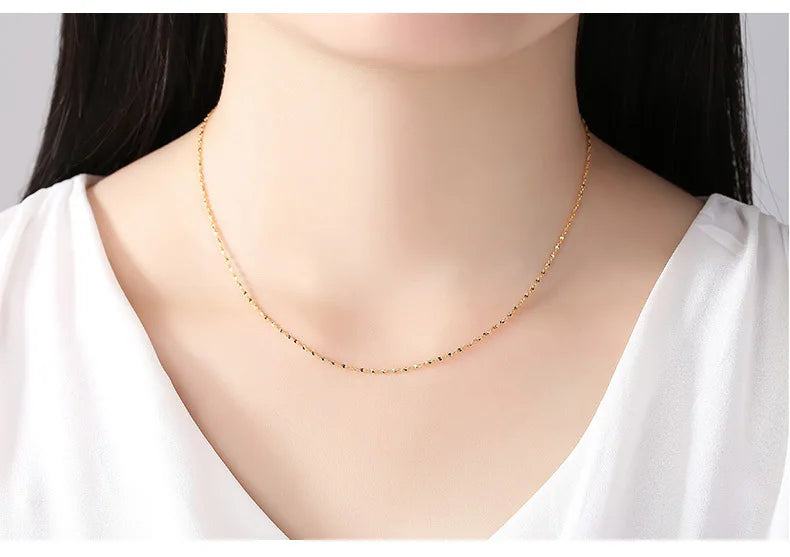 Colar Feminino Hoyon Puro 14k Banhado a Ouro – Joia Elegante e Sofisticada para o Pescoço