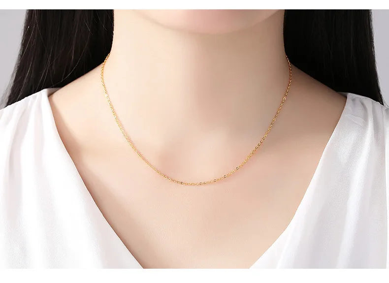 Colar Feminino Hoyon Puro 14k Banhado a Ouro – Joia Elegante e Sofisticada para o Pescoço