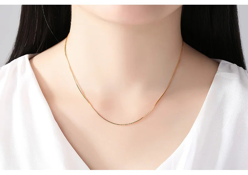 Colar Feminino Hoyon Puro 14k Banhado a Ouro – Joia Elegante e Sofisticada para o Pescoço
