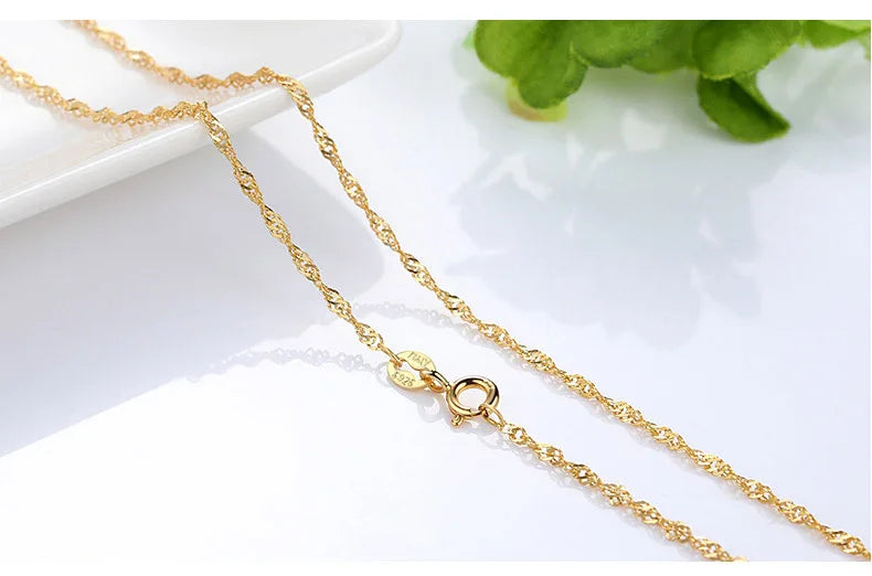 Colar Feminino Hoyon Puro 14k Banhado a Ouro – Joia Elegante e Sofisticada para o Pescoço