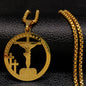 Cruz de Aço Inoxidável – Gargantilha Colar para Homem Banhada a Ouro – Joias Masculinas com Corrente Estilosa (Modelo N1173S02)