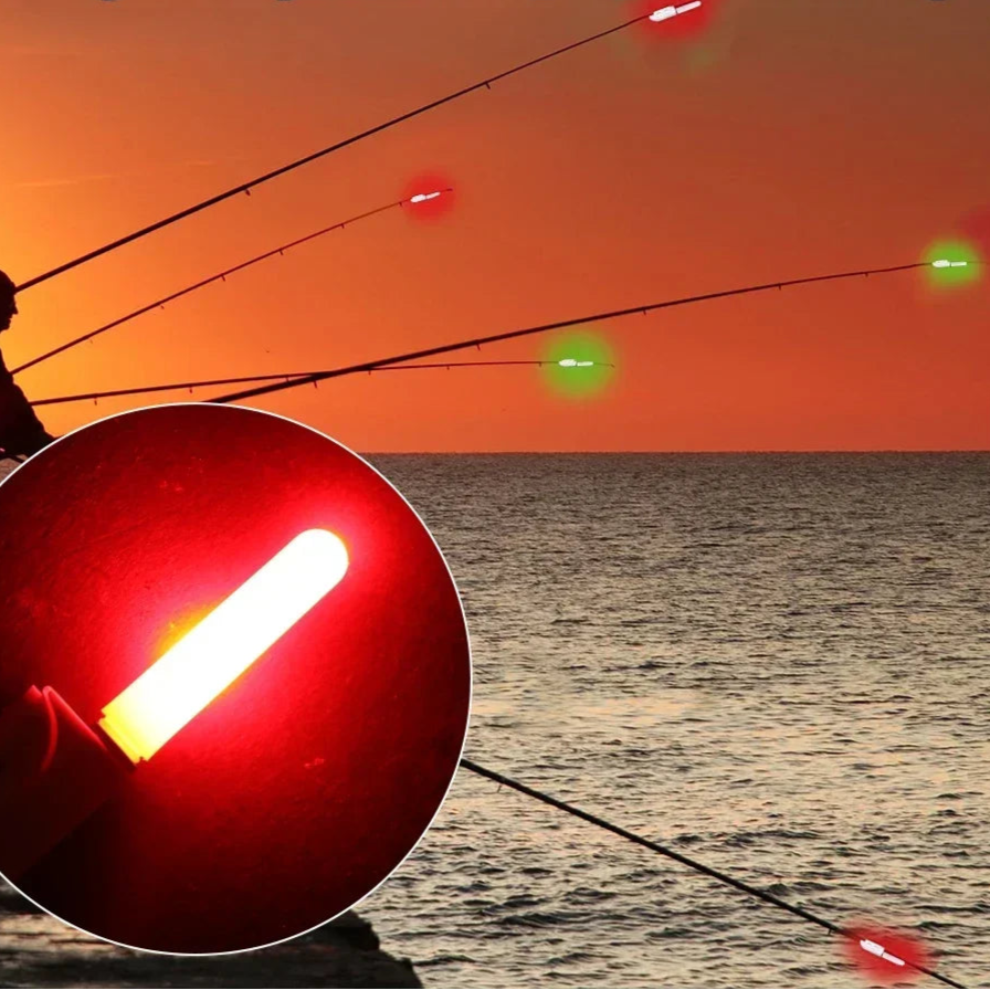 Led ponta de vara de pesca