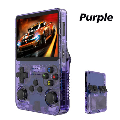 Console de Videogame Portátil Retro 128G R36S, Sistema Linux, Tela IPS de 3,5 Polegadas, Player de Vídeo Portátil R35s Pro com 64GB de Jogos