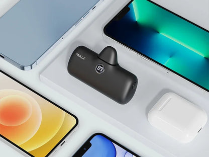 IWALK Power Bank Portátil 4800mAh - Carregador Ultra Mini com Carga Rápida para iPhone e Dispositivos Móveis - Banco de Bateria Externo