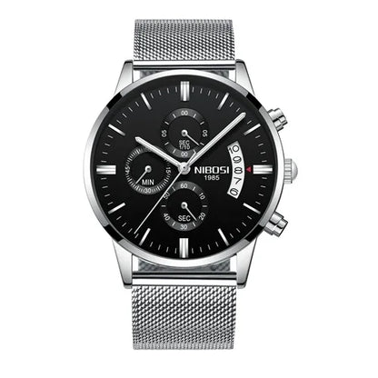 Relógio Masculino Nibosi - Marca Superior, Estilo Militar, Movimento Quartzo e Design Esportivo