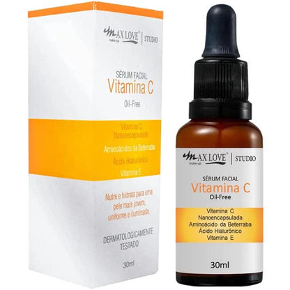 Kit c/ 3 Sérum Max Love Vitamina C + Sérum 3 em 1 + Sérum Rosa Mosqueta