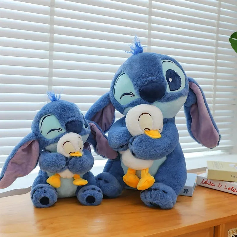 Boneca de Pelúcia Disney Stitch - Boneca Lilo - Boneca de Pato Stitch Fofa - Brinquedo de Pelúcia e Almofada - Presente de Aniversário para Crianças.