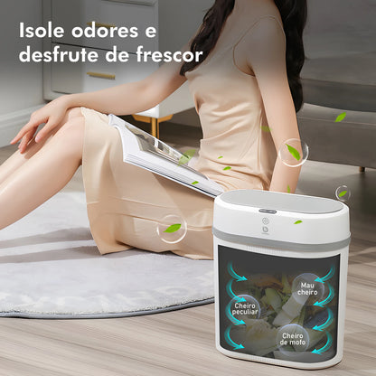 Lixeira Automática com Sensor, Lixeira de Banheiro, Lixeira Automática, Lixeira para Cozinha, Lixeira Inteligente com Sensor, 12L