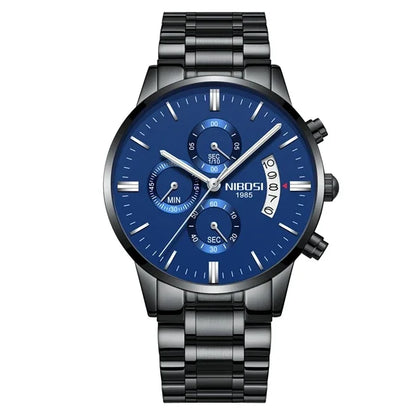 Relógio Masculino Nibosi - Marca Superior, Estilo Militar, Movimento Quartzo e Design Esportivo