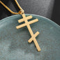 Colar Criativo com Pingente de Cruz de Jesus Cristo – Design Religioso Simples e Elegante para Homens e Mulheres