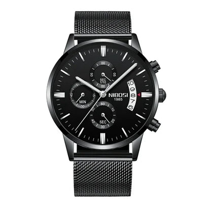 Relógio Masculino Nibosi - Marca Superior, Estilo Militar, Movimento Quartzo e Design Esportivo