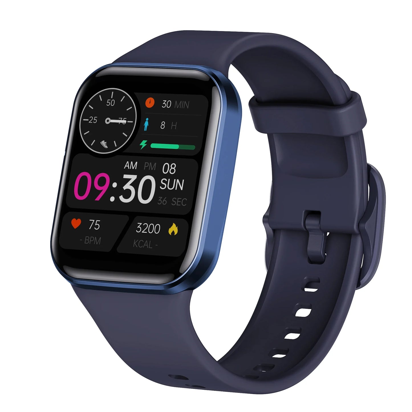 Relógio Inteligente de Luxo 2024 para Homens e Mulheres - Monitor de Fitness - À Prova d'Água - Pulseira Esportiva Estilosa - Compatível com IOS e Android