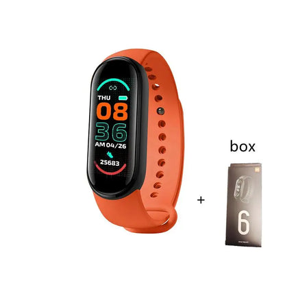 Pulseira Inteligente M6 Smomen para Fitness - Monitor de Frequência Cardíaca e Pressão Arterial - À Prova d'Água - Compatível com Mi Band 6 - Ideal para Homens e Mulheres