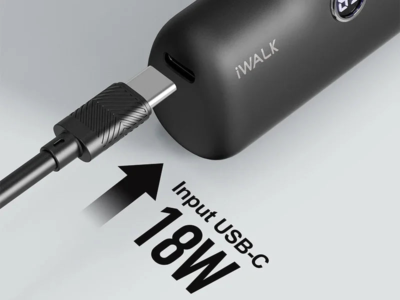 IWALK Power Bank Portátil 4800mAh - Carregador Ultra Mini com Carga Rápida para iPhone e Dispositivos Móveis - Banco de Bateria Externo