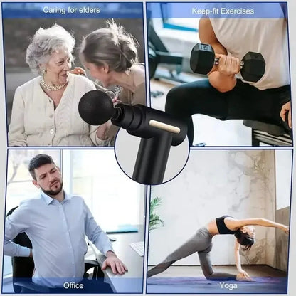 Gun de Fascia Portátil 2025 - Massagem de Tecidos Profundos, Mini, Leve e Ajustável com Velocidade Variável - Equipamento de Massagem Ideal para Todo o Corpo