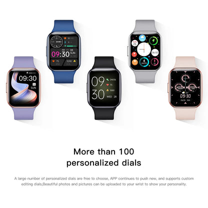 Relógio Inteligente de Luxo 2024 para Homens e Mulheres - Monitor de Fitness - À Prova d'Água - Pulseira Esportiva Estilosa - Compatível com IOS e Android
