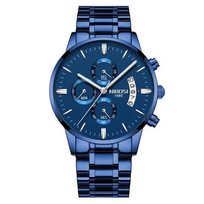 Relógio Masculino Nibosi - Marca Superior, Estilo Militar, Movimento Quartzo e Design Esportivo