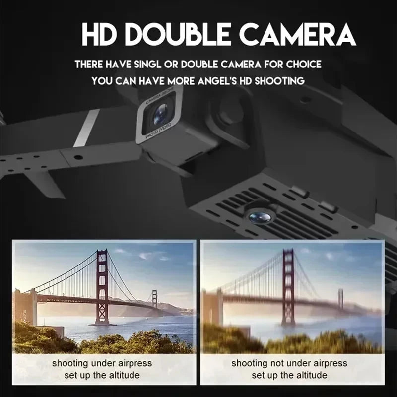 Drone Profissional E88 4K com Câmera HD 1080P, WiFi, FPV, Altura Hold e Design Dobrável