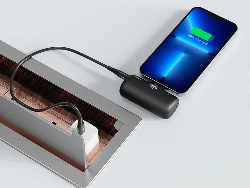 IWALK Power Bank Portátil 4800mAh - Carregador Ultra Mini com Carga Rápida para iPhone e Dispositivos Móveis - Banco de Bateria Externo
