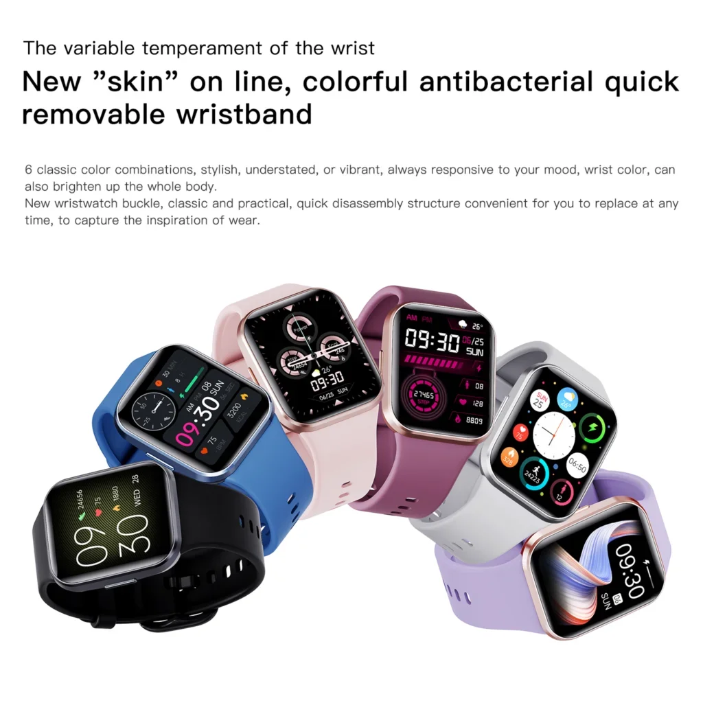 Relógio Inteligente de Luxo 2024 para Homens e Mulheres - Monitor de Fitness - À Prova d'Água - Pulseira Esportiva Estilosa - Compatível com IOS e Android