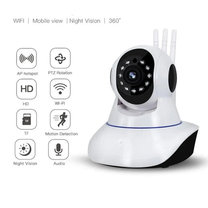 Câmera 360º Wi-Fi com Visão Noturna.