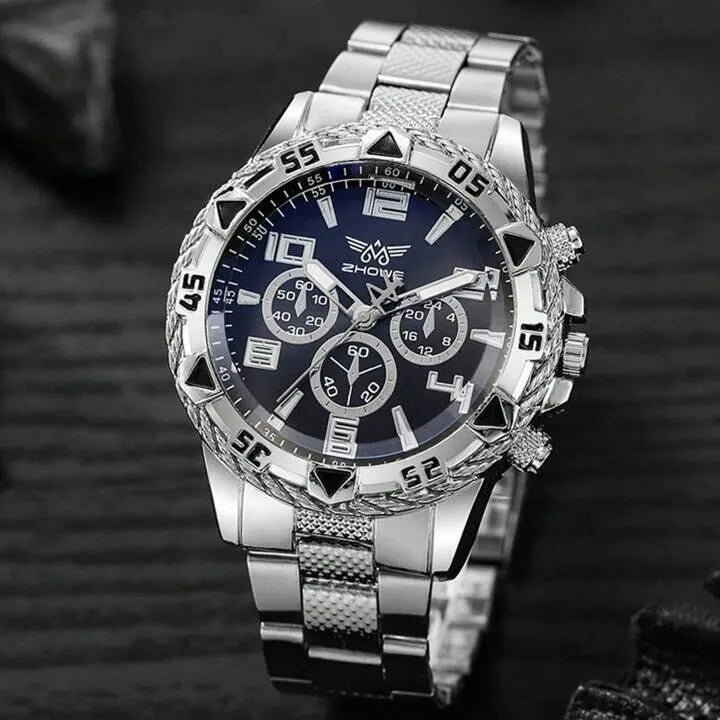 Relógio Masculino Pallyjane Silver - Metal, Prata, À Prova D'Água com LED Master