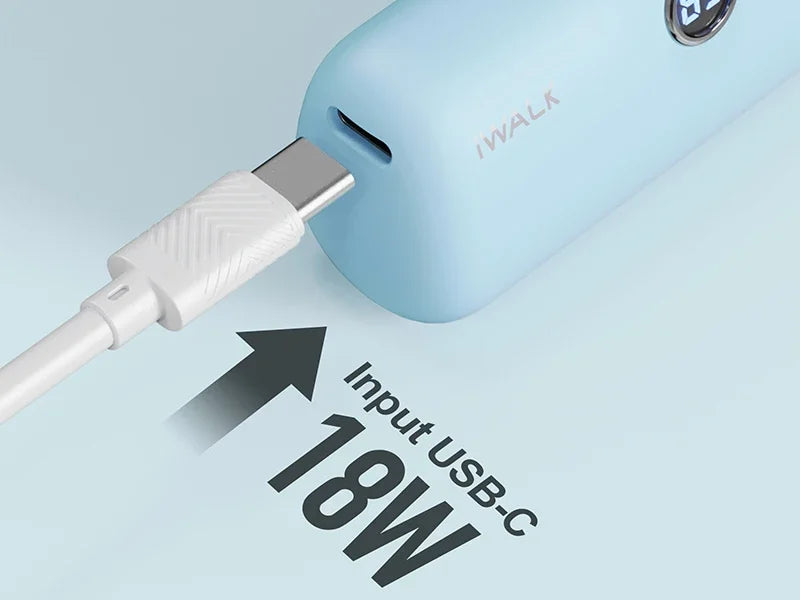 IWALK Power Bank Portátil 4800mAh - Carregador Ultra Mini com Carga Rápida para iPhone e Dispositivos Móveis - Banco de Bateria Externo
