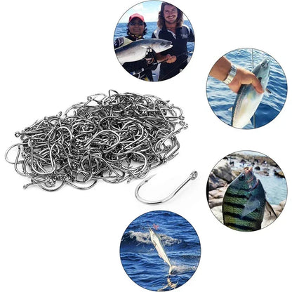 200 unidades de Anzol para pesca, aço carbono forte e afiado.