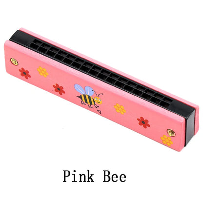 Gaita de boca - Instrumento Musical Infantil de Madeira Harmônica - Brinquedo Educativo para Crianças - Acessório de Ensino Musical - Iniciante de Jardim de Infância.