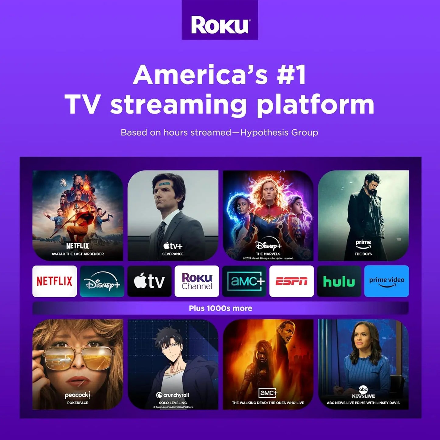 Acessório de TV Ao Vivo, Roku Streaming Stick 4K Original - HDR Dolby Vision, Controle Remoto por Voz