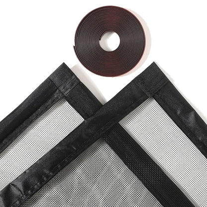 Tela de Janela Magnética Personalizável Preta, Tela Protetora contra Mosquitos, Cortinas para Casa, Tela Invisível Simples, Rede contra Mosquitos