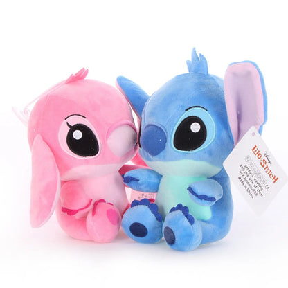 Bonecas de Pelúcia Disney Cartoon Azul e Rosa Stitch - Brinquedos Stitch 20CM - Brinquedos de Pelúcia Stitch - Presentes para Crianças.