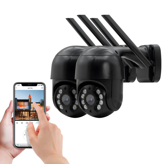 Câmera de Segurança WiFi Full ICsee - Câmera de Monitoramento WiFi para Segurança Externa com Visão Noturna e à Prova D'Água