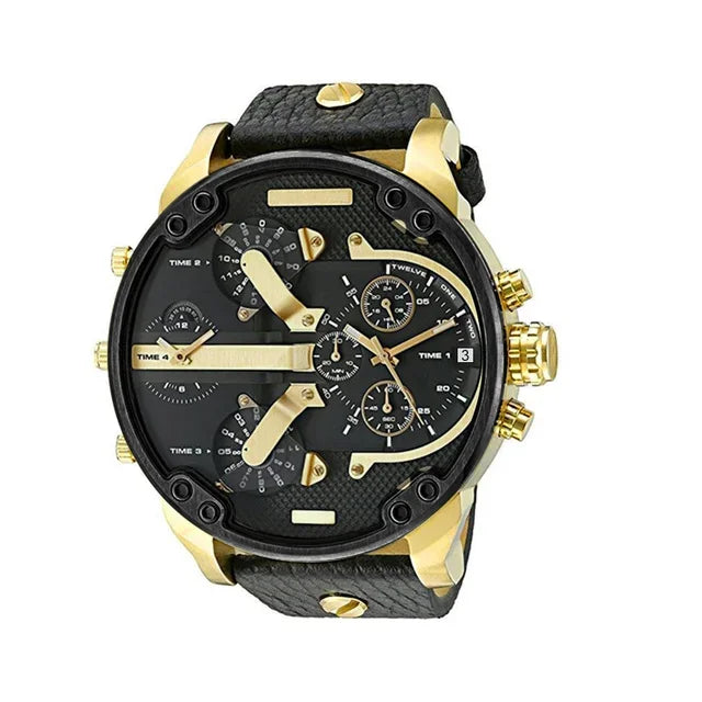 Relógio Esportivo Masculino com Mostrador Grande - Luxuoso e Funcional em Aço Inoxidável