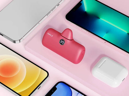 IWALK Power Bank Portátil 4800mAh - Carregador Ultra Mini com Carga Rápida para iPhone e Dispositivos Móveis - Banco de Bateria Externo