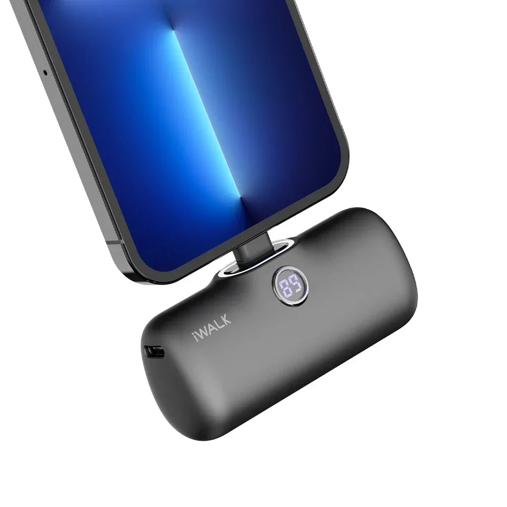 IWALK Power Bank Portátil 4800mAh - Carregador Ultra Mini com Carga Rápida para iPhone e Dispositivos Móveis - Banco de Bateria Externo