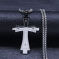 Cruz de Aço Inoxidável – Gargantilha Colar para Homem Banhada a Ouro – Joias Masculinas com Corrente Estilosa (Modelo N1173S02)