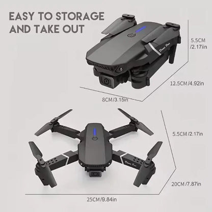 Drone Profissional E88 4K com Câmera HD 1080P, WiFi, FPV, Altura Hold e Design Dobrável