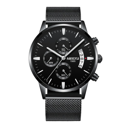 Nibosi relógios masculinos de luxo marca superior relogio masculino famoso moda casual vestido relógio militar quartzo relógios pulso saat