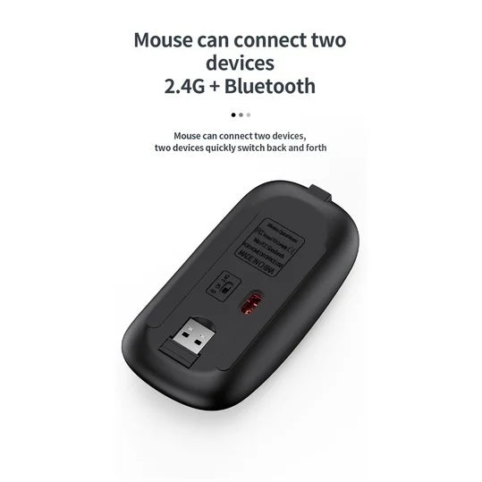 Conjunto de Teclado e Mouse Slim, Bluetooth Recarregáveis para notebook e Computador, Teclado e Mouse Sem Fio USB 2.4G.